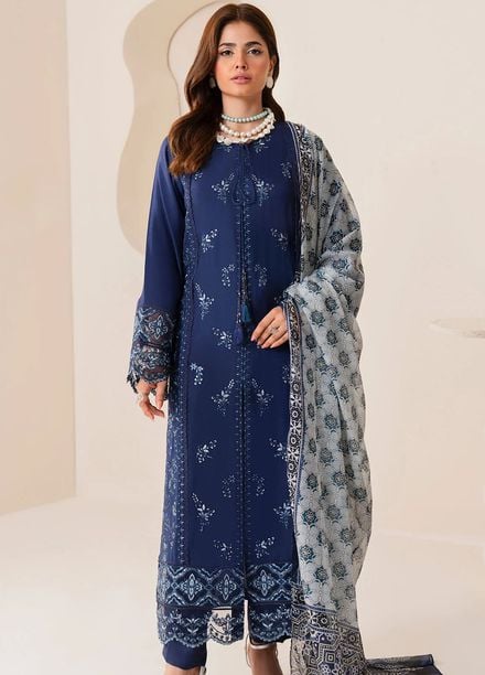 Bloom Core by Imrozia Pret Embroidered Viscose 3 Piece Suit IP-167 Bluembell