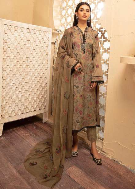 Blossom By Riaz Arts Embroidered Lawn Suits Unstitched 3 Piece RA22BE 06 - Eid Collection
