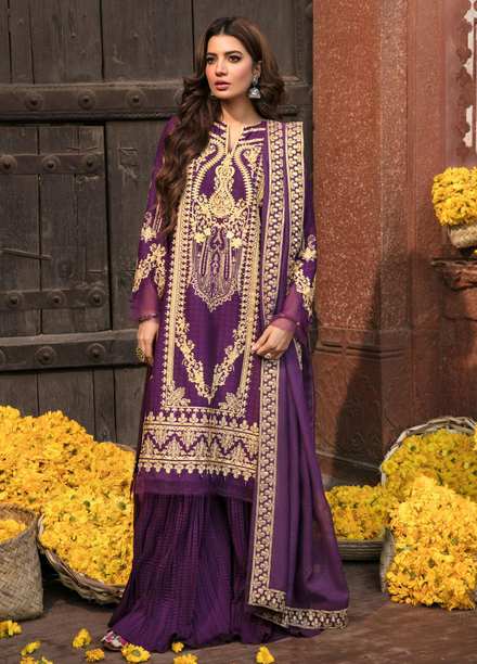 Bulbul By Saira Rizwan Embroidered Dobby Suits Unstitched 3 Piece SR22B SR-05 RANI - Summer Collection