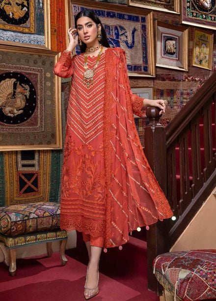 Celine By Charizma Embroidered Chiffon Suits Unstitched 3 Piece CRZ21CC CCE-06 - Luxury Collection