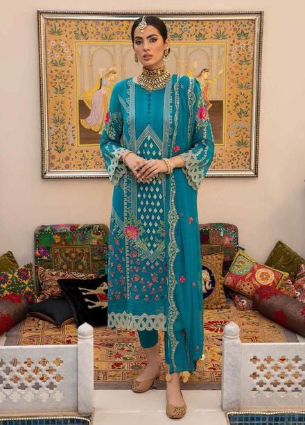 Celine By Charizma Embroidered Chiffon Suits Unstitched 3 Piece CRZ21CC CCE-07 - Luxury Collection