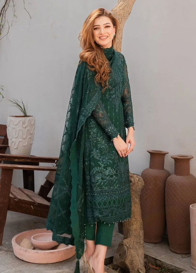 Chant D lAmour by Gulaal Embroidered Chiffon Suits Unstitched 4 Piece GL24CD D-05 Cassia - Luxury Collection