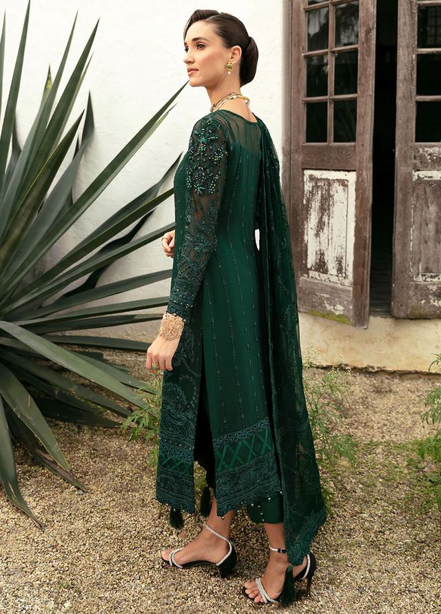 Chant D lAmour by Gulaal Embroidered Chiffon Suits Unstitched 4 Piece GL24CD D-05 Cassia - Luxury Collection