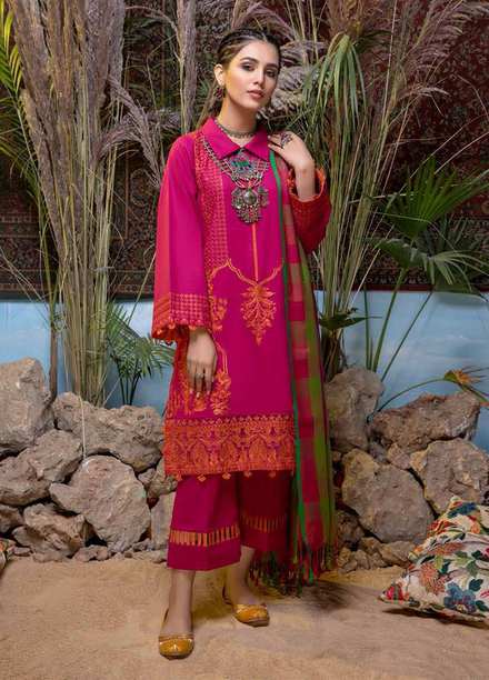 Bunat By Charizma Embroidered Khaddar Suits Unstitched 3 Piece CRZ21BK CBN / 01A - Winter Collection