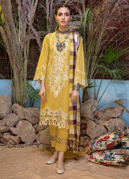 Bunat By Charizma Embroidered Khaddar Suits Unstitched 3 Piece CRZ21BK CBN / 04B - Winter Collection