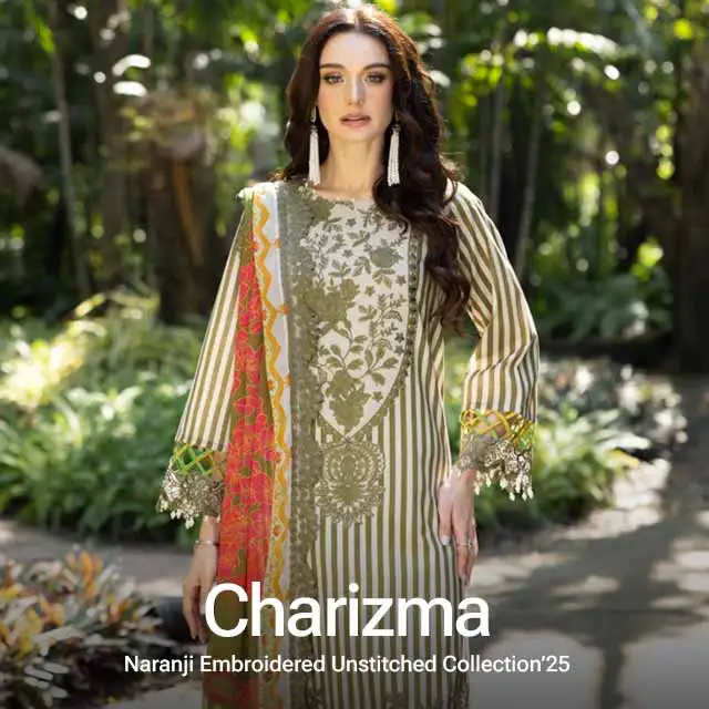Charizma | Naranji Embroidered Lawn 24 | CN4-009 main image 1