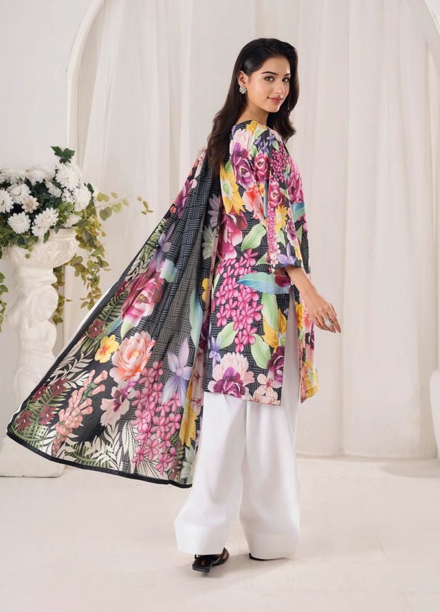 Chirpy Cherry by Feathers Pret Printed Lawn 3 Piece Suit Dazlor