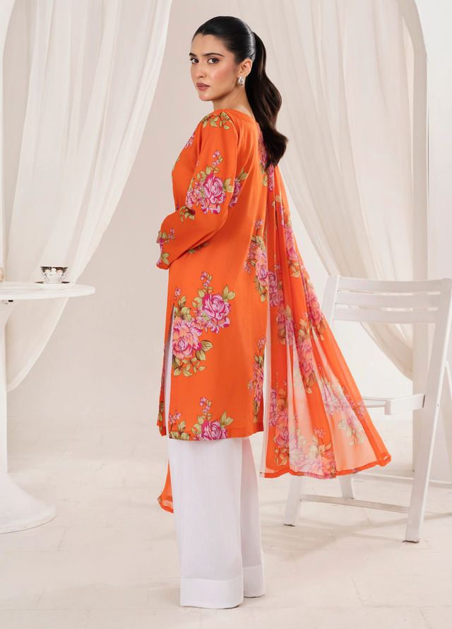 Chirpy Cherry by Feathers Pret Printed Lawn 3 Piece Suit Kalorix