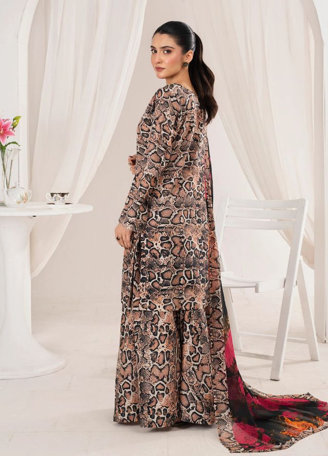 Chirpy Cherry by Feathers Pret Printed Lawn 3 Piece Suit Palesto