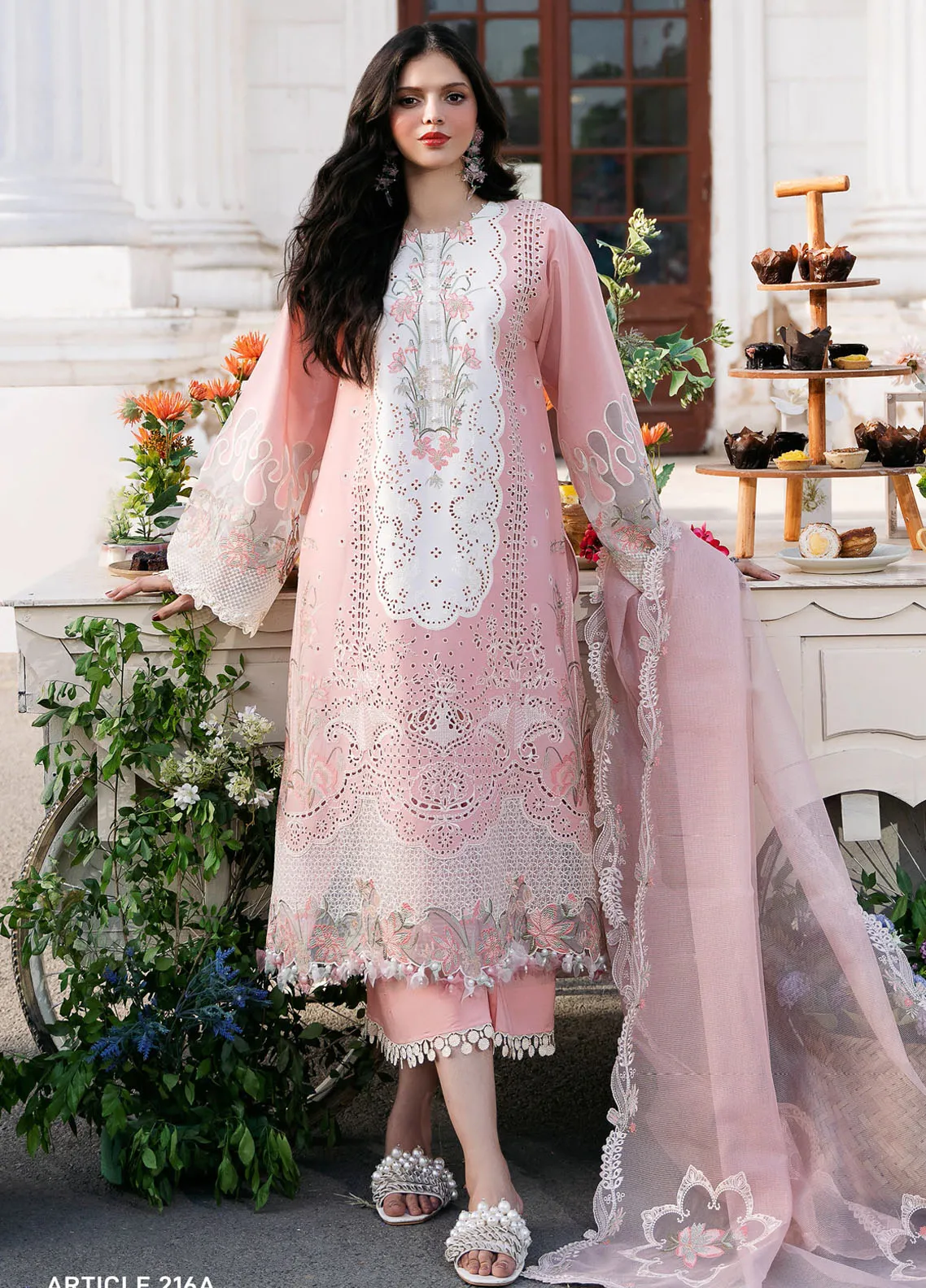 Gulabi Baagh by Bin Ilyas Embroidered Karandi Suit Unstitched 3 Piece BI24GB 156-B - Winter Collection main image 0