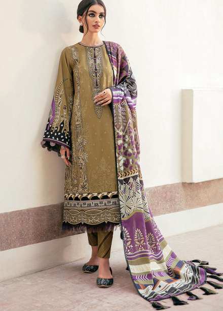 Dastaan By Jazmin Embroidered Khaddar Suits Unstitched 3 Piece JZ21D 02 - Winter Collection