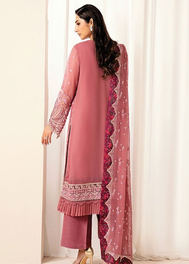 Deme by Xenia Embroidered Chiffon Suits Unstitched 3 Piece XE25DC D-05 Lumen - Formals Collection