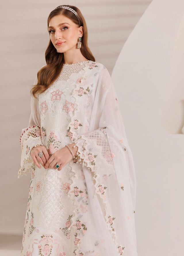 Dhagaay by Alizeh Fashion Embroidered Chiffon Suits Unstitched 3 Piece AFB25DF D-07 Rumman - Festive Collection