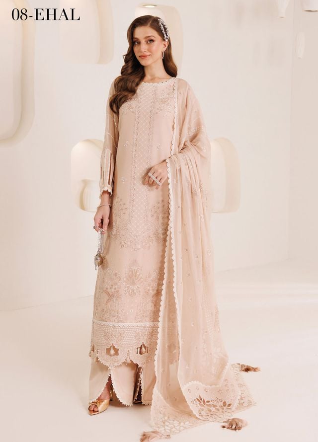 Dhagaay by Alizeh Fashion Embroidered Chiffon Suits Unstitched 3 Piece AFB25DF D-08 Ehal - Festive Collection