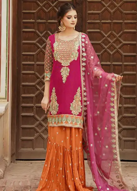 Dhanak By Ayat Pret Embroidered Net 3 Piece Suit Chanchal