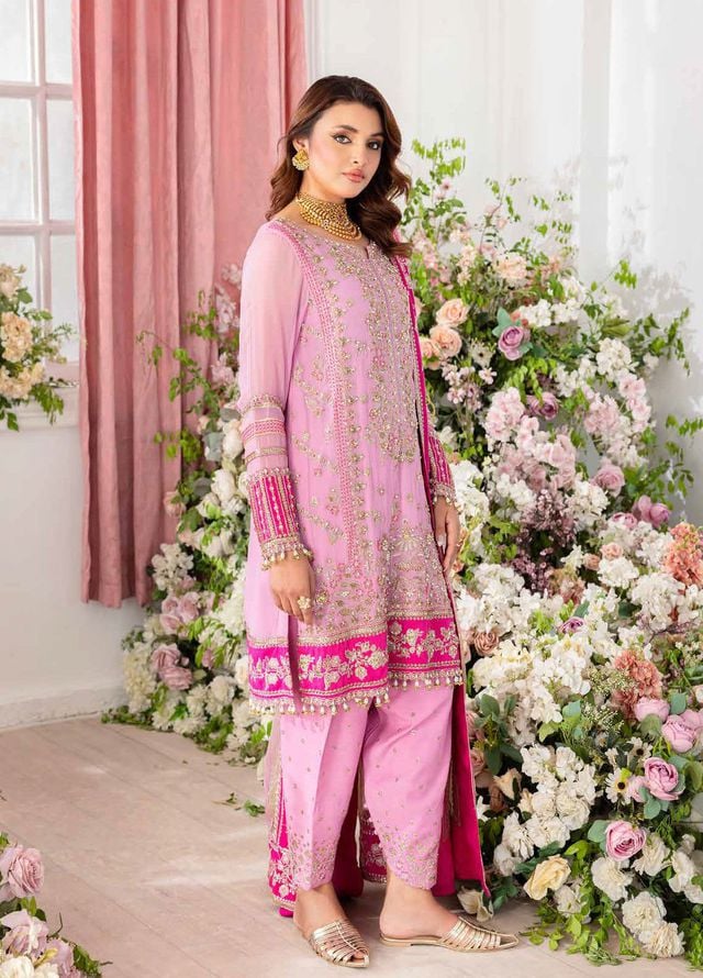 Diamond Dust by Charizma Embroidered Chiffon Suits Unstitched 4 Piece CRZ25DC DD5-01 - Formals Collection