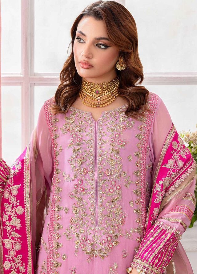 Diamond Dust by Charizma Embroidered Chiffon Suits Unstitched 4 Piece CRZ25DC DD5-01 - Formals Collection