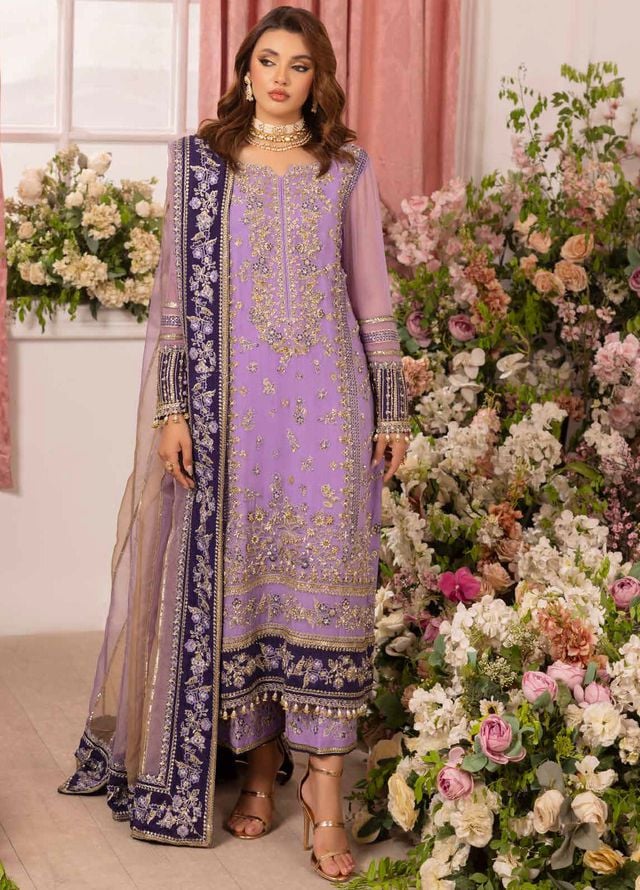 Diamond Dust by Charizma Embroidered Chiffon Suits Unstitched 4 Piece CRZ25DC DD5-05 - Formals Collection