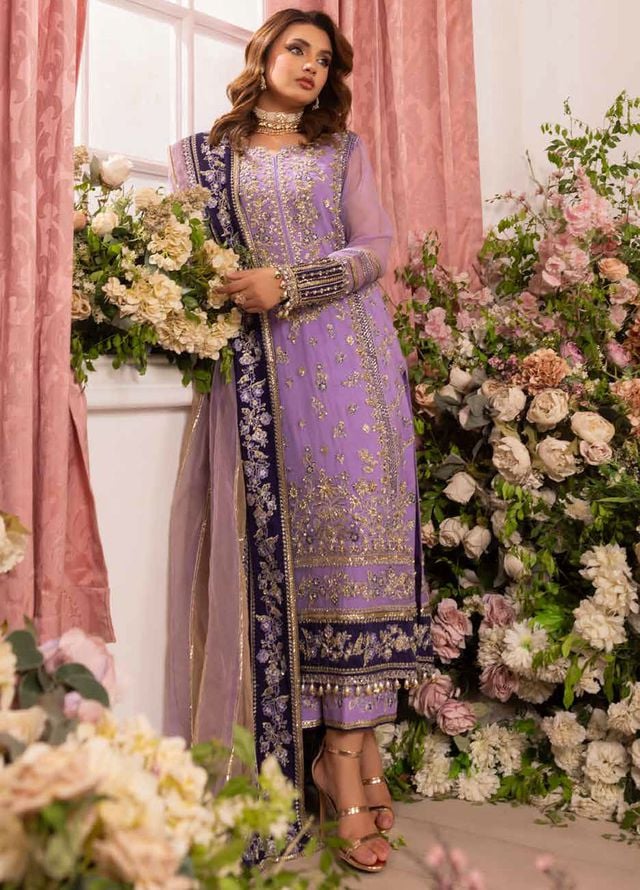 Diamond Dust by Charizma Embroidered Chiffon Suits Unstitched 4 Piece CRZ25DC DD5-05 - Formals Collection
