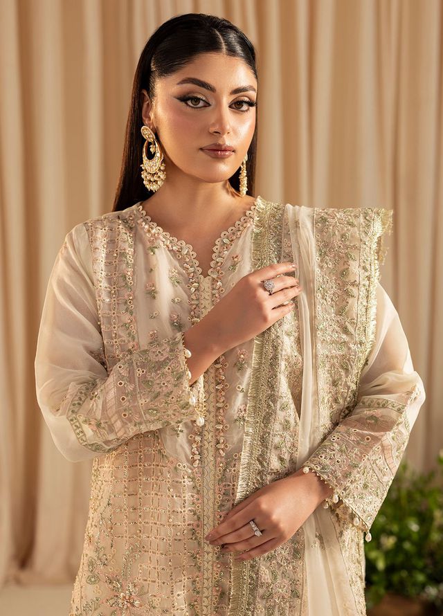 Diara Couture Pret Embroidered Organza 3 Pieces Carisse