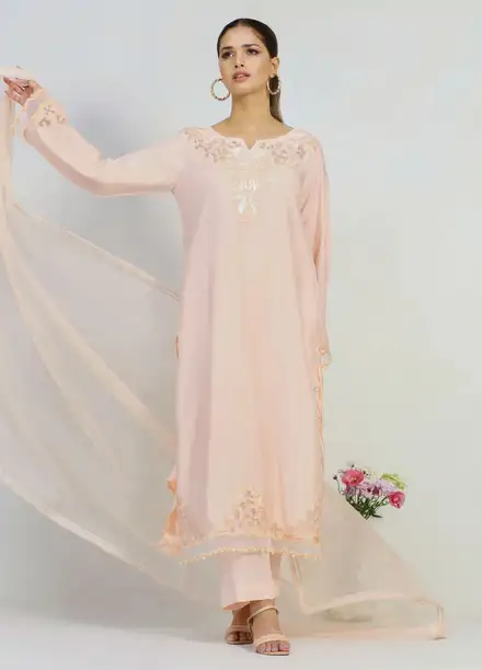 Dilara By Grandeur Pret Embroidered Tissue Silk 3 Piece Suit Ombre