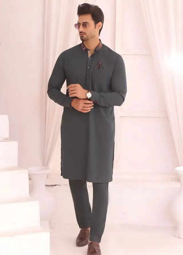  Edge Republic Fancy Men Kurta Pajama - ER 690 Green