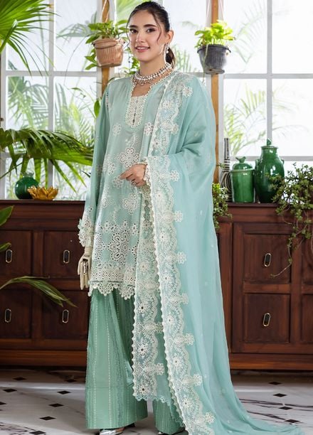 Elaf Chikankari Lawn Suits Unstitched 3 Piece EEC - 3A Parisian - Festive Collection