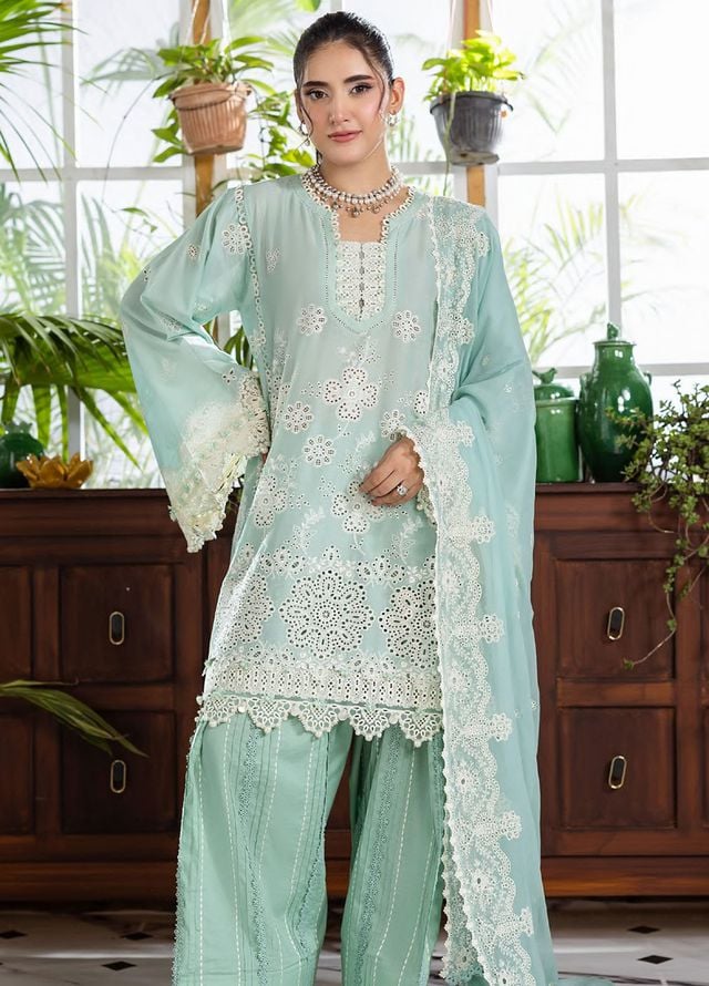 Elaf Chikankari Lawn Suits Unstitched 3 Piece EEC - 3A Parisian - Festive Collection