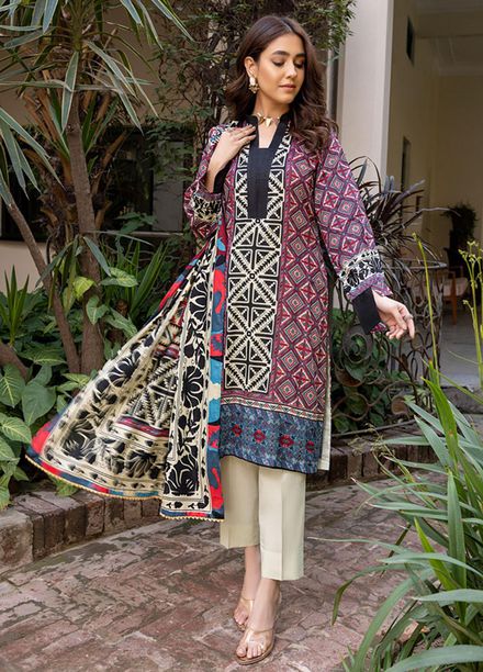 Erum Mishra By ZS Textiles Printed Lawn Suits Unstitched 3 Piece ZS22EM 05 - Summer Collection