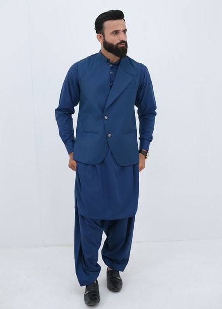 Ethnic Wear by Alif Yay Pret Plain Blended 3 Piece Suit AY-020