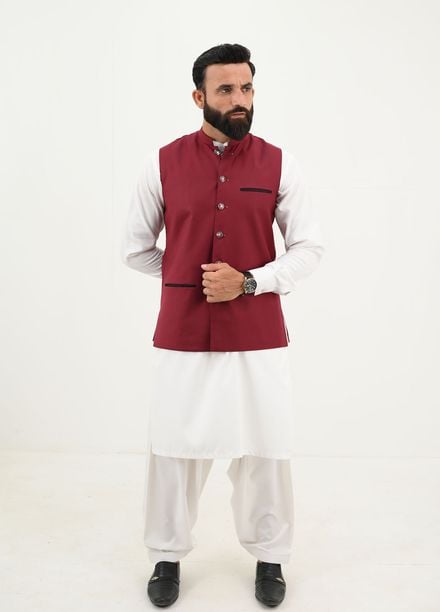 Ethnic Wear by Alif Yay Pret Plain Blended 3 Piece Suit AY-035