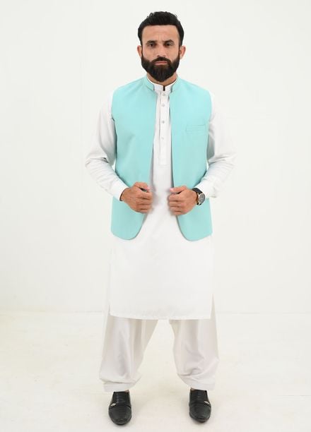 Ethnic Wear by Alif Yay Pret Plain Blended 3 Piece Suit AY-036