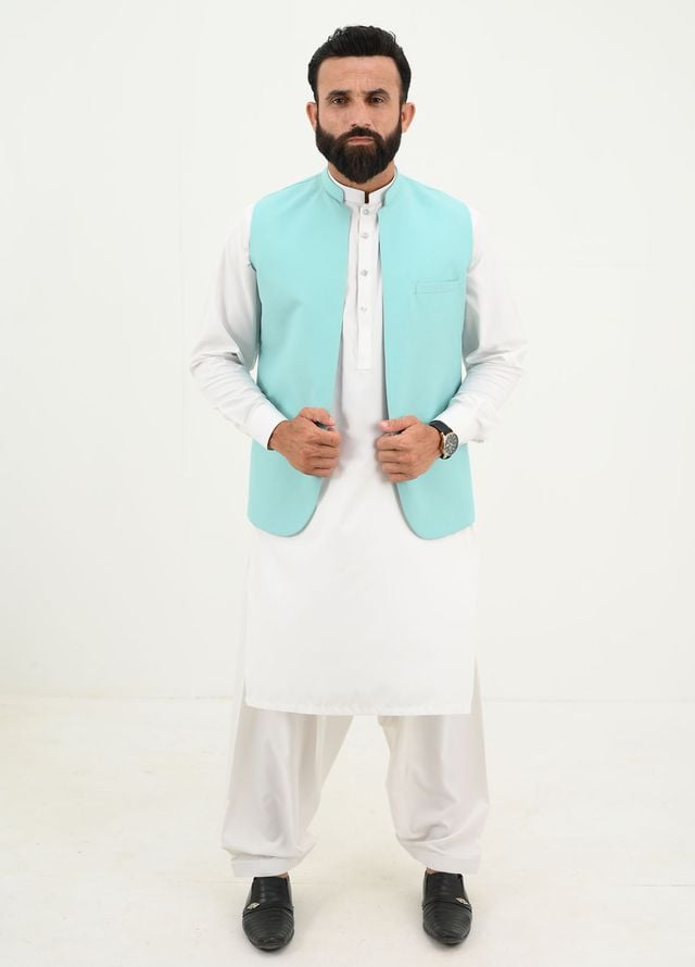 Ethnic Wear by Alif Yay Pret Plain Blended 3 Piece Suit AY-036