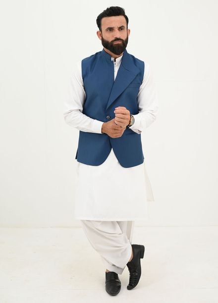 Ethnic Wear by Alif Yay Pret Plain Blended 3 Piece Suit AY-046