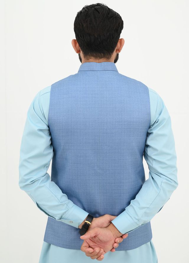 Ethnic Wear by Alif Yay Pret Plain Blended Waistcoat AY-025