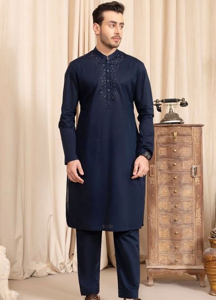 Fabrich Embroidered Cotton Suits Unstitched Kameez-Shalwar GTS-B-030 - Summer Collection