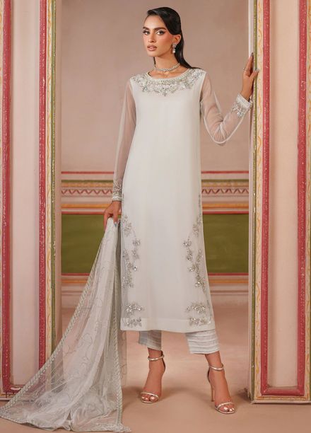 Falesia by Zarif Embroidered Net Suits Unstitched 3 Piece ZAF25FF HF-03 Roomay - Formals Collection