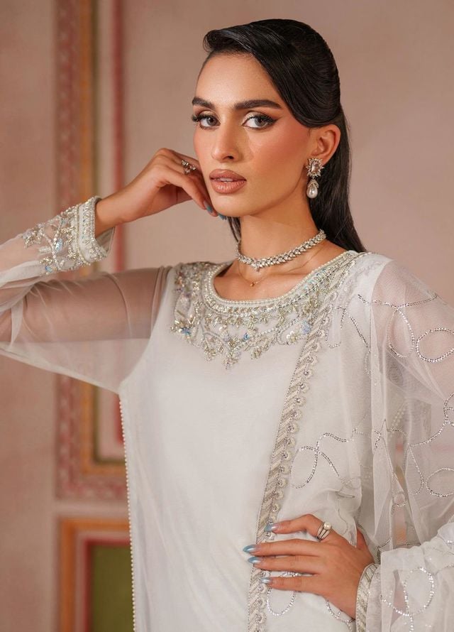 Falesia by Zarif Embroidered Net Suits Unstitched 3 Piece ZAF25FF HF-03 Roomay - Formals Collection