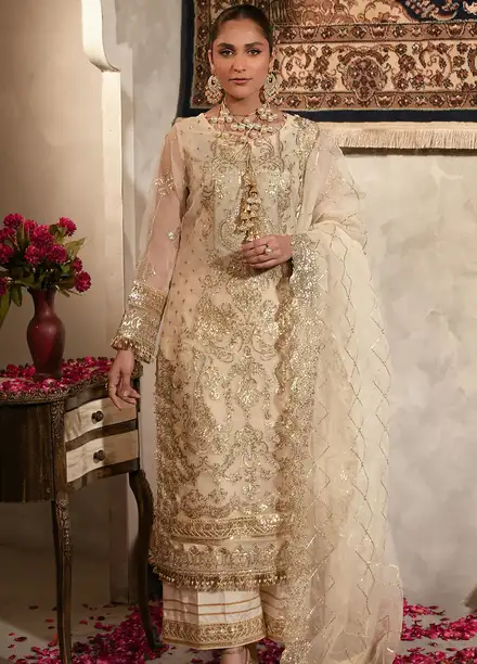 Fiona Embroidered Organza Suits Unstitched 4 Piece Radiance - Formals Collection