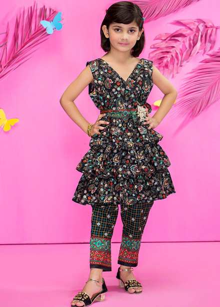 Five Star Classic Kids Cotton Printed Cambric Suits Unstitched 2 Piece FS21CK 708-A - Winter Collection