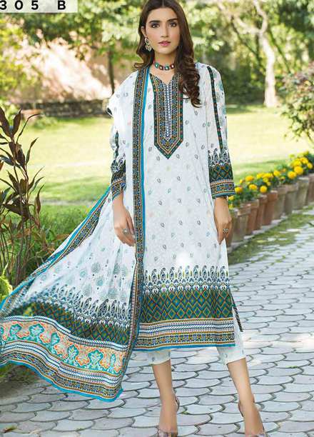 Five Star Printed Lawn Suits Unstitched 3 Piece FS22CL D-1305B - Summer Collection