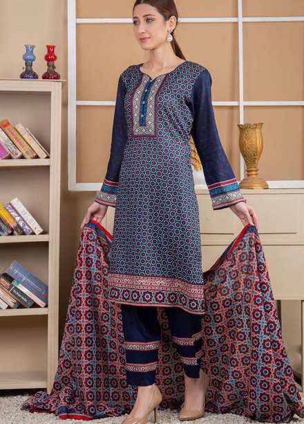 Five Star Printed Lawn Suit Unstitched 3 Piece FS22MD D-61B - Summer Collection