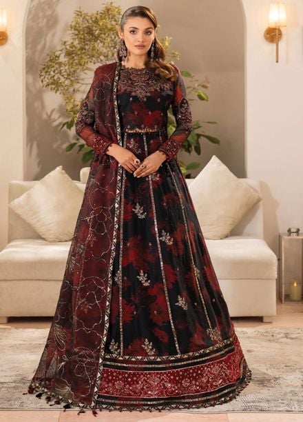 Fleur by Alizeh Fashion Embroidered Chiffon Suits Unstitched 3 Piece AFB25FF CH-2191 Talia - Formals Collection