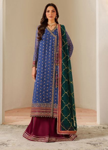 Fleur by Alizeh Fashion Embroidered Chiffon Suits Unstitched 3 Piece AFB25FF CH-2198 Rahsa - Formals Collection
