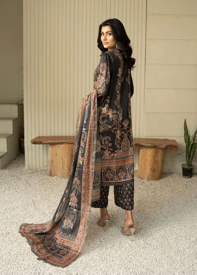 Fluer Prints by Ziara Printed Cambric Suits Unstitched 3 Piece ZI25FP Royal Orchid - Summer Collection