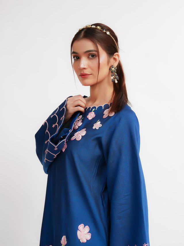 Fozia Khalid Pret Solid Cotton 2 Piece Suit Nyrii