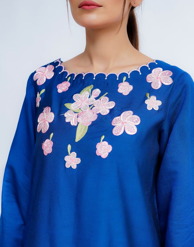 Fozia Khalid Pret Solid Cotton 2 Piece Suit Nyrii