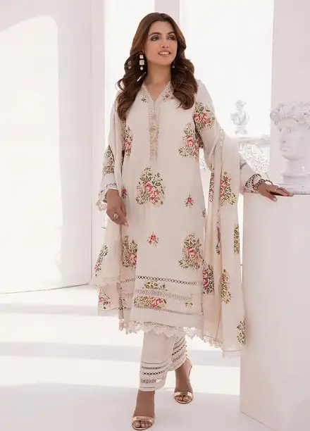 Grandeur Pret Embroidered Lawn Silk 3 Piece Suit Whimsy