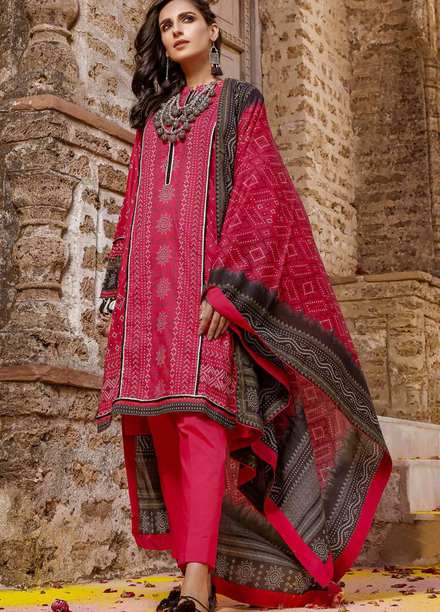 Chunri By Gul Ahmed Printed Lawn Suits Unstitched 3 Piece GA21C CL1204A - Summer Collection