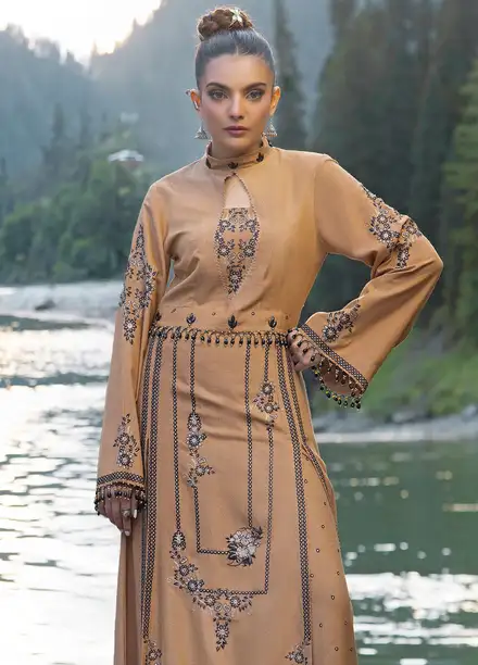 Gul Ahmed Embroidered Karandi Suits Unstitched 2 Piece GA24UW AT-42003 - Winter Collection